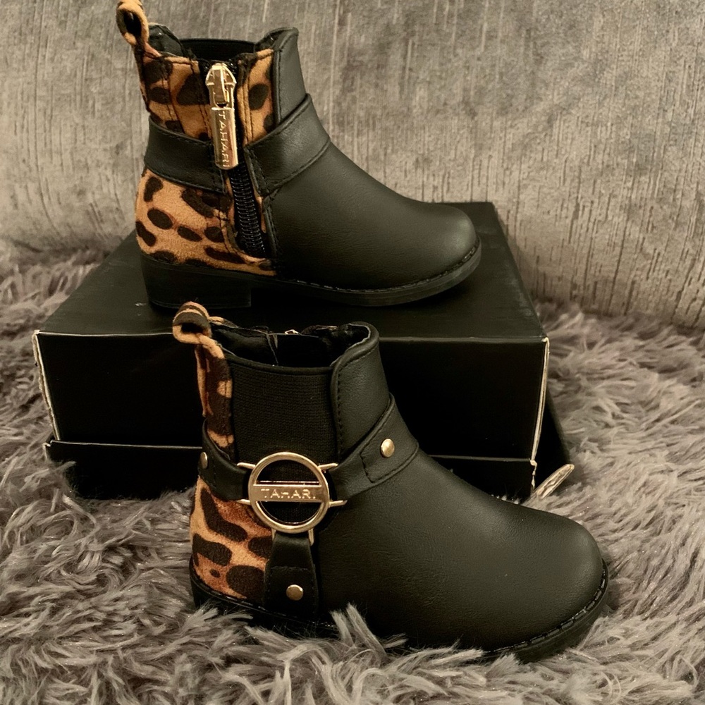 Cheetah mid- calf boot